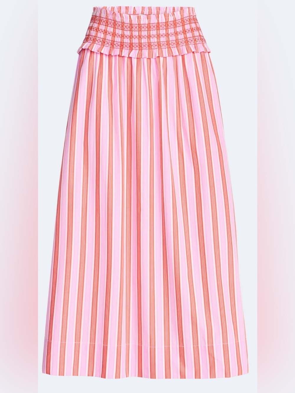 NWT Free Assembly striped Cotton maxi skirt with smock waist